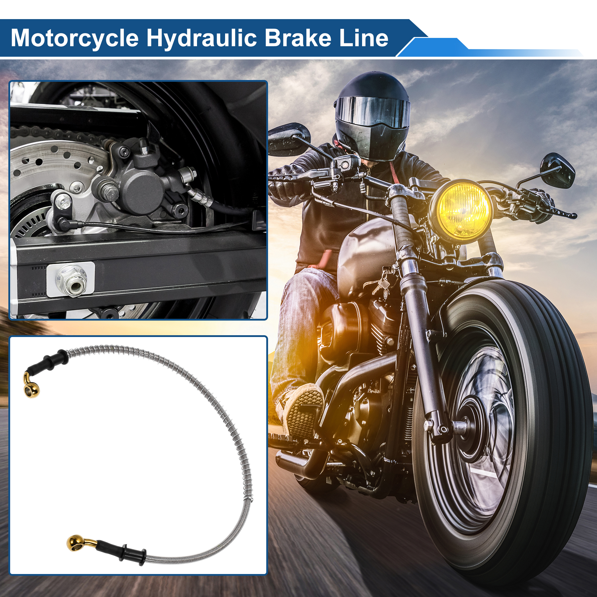 UXCELL 60cm Motorcycle Brake C - Braided Line ulasan dan harga