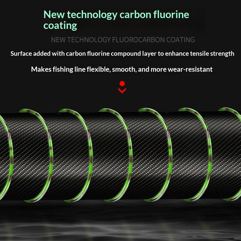 New 500M 3D Spotted Invisible  - Fluorocarbon Line ulasan dan harga
