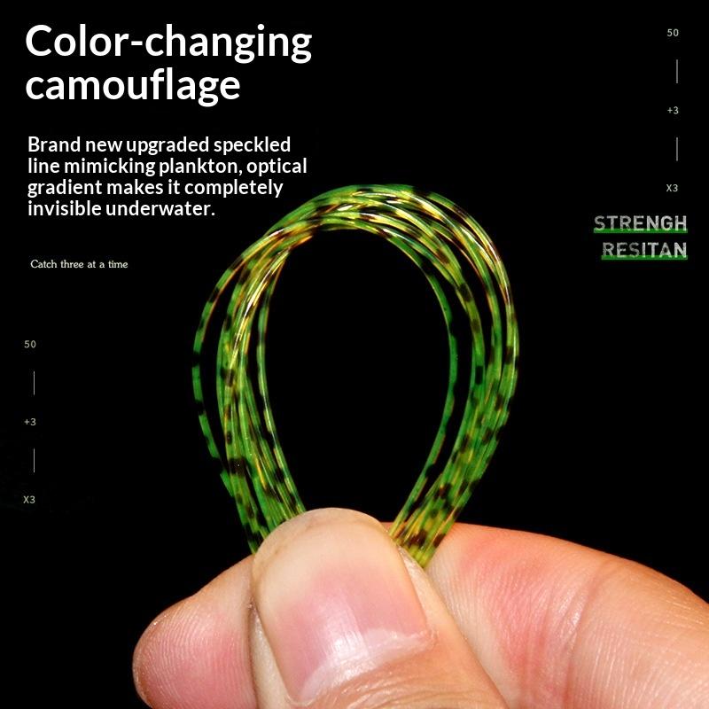 New 500M 3D Spotted Invisible  - Fluorocarbon Line ulasan dan harga