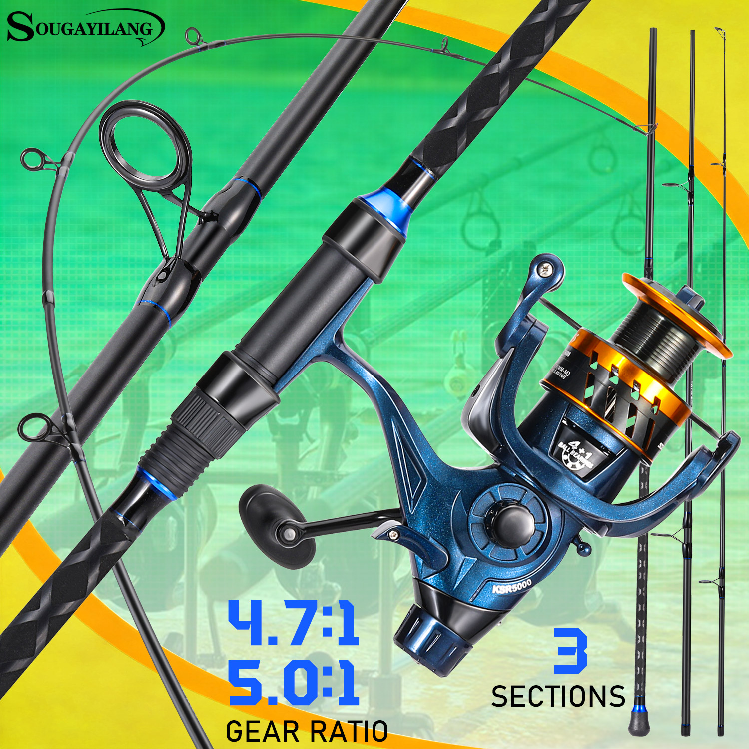 Sougayilang 3 Sections Surf Fi - Fishing Line Spooler ulasan dan harga