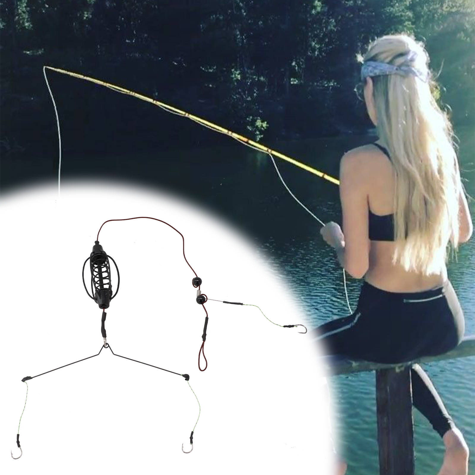1x Carp Fishing Feeder Fishing - Monofilament Line ulasan dan harga