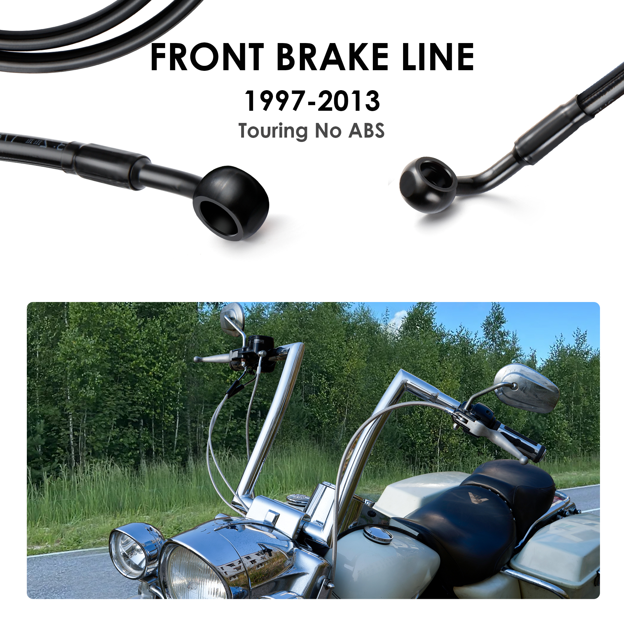 140/145/150CM Front Brake Line - Braided Line ulasan dan harga