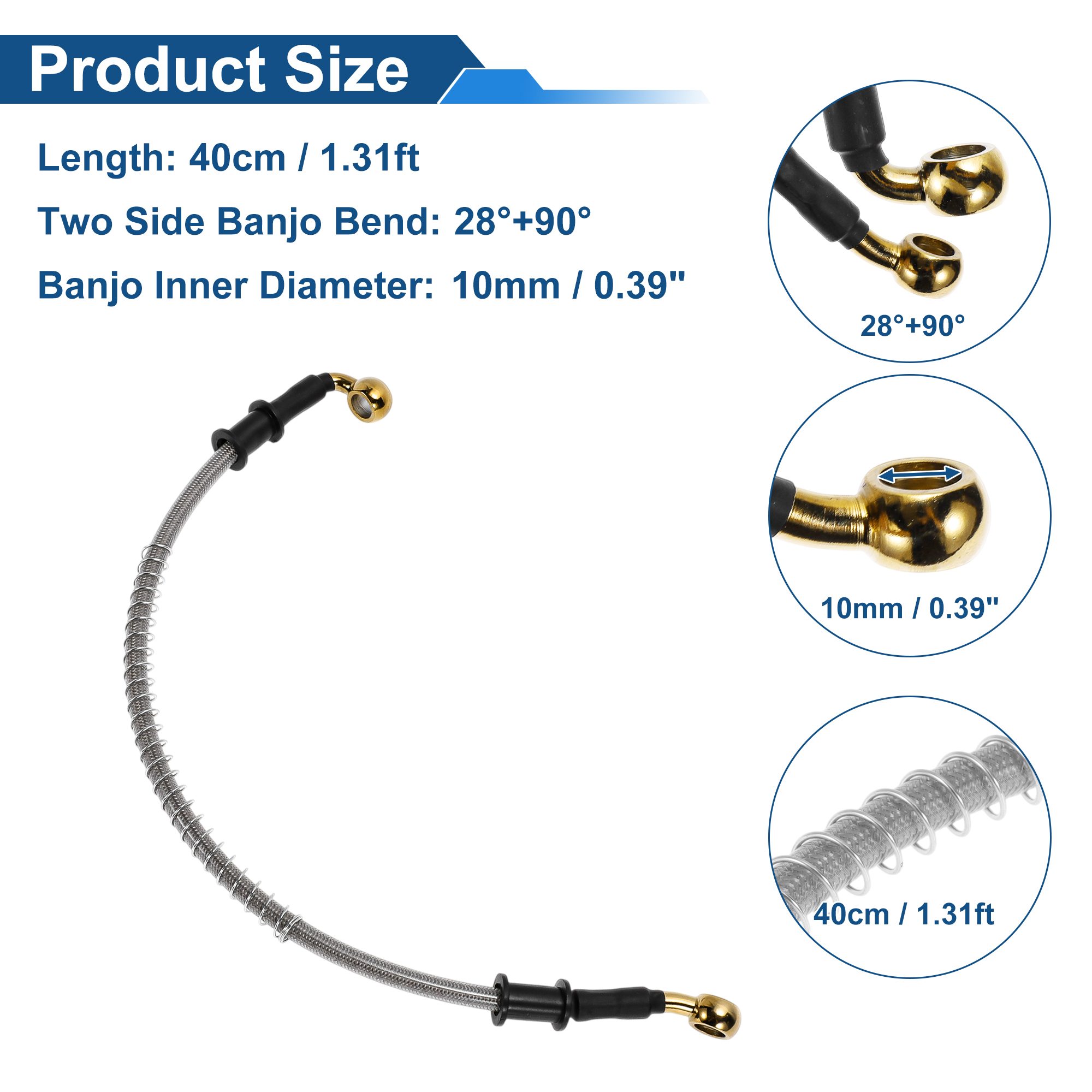 Motoforti 40cm Motorcycle Brak - Braided Line ulasan dan harga
