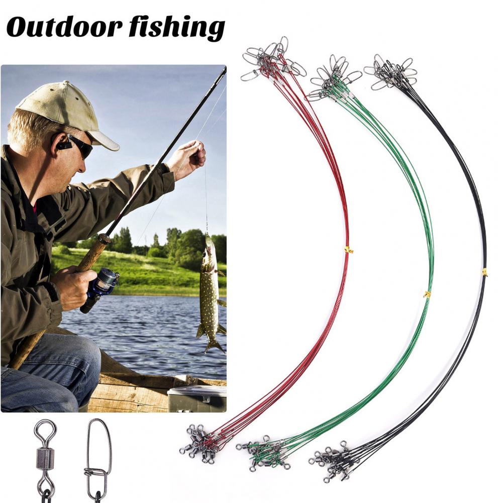 10Pcs 50cm Anti-Bite Steel Fis - Leader Line ulasan dan harga