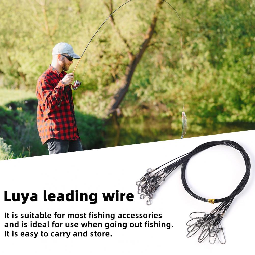 10Pcs 50cm Anti-Bite Steel Fis - Leader Line ulasan dan harga