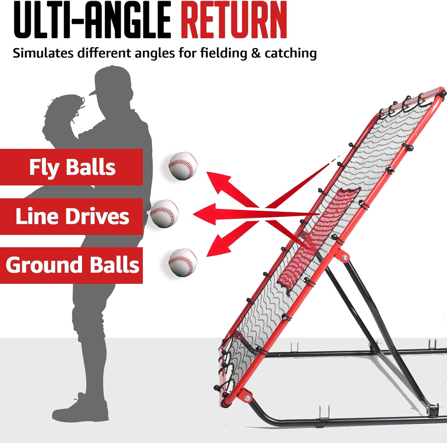 Baseball Rebounder Net, 3/5 Ad - Fly Line ulasan dan harga